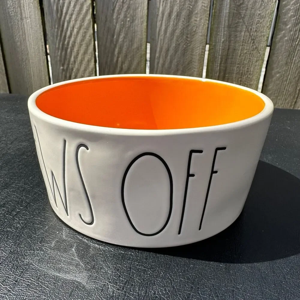Rae Dunn Paws Off Dog Pet Bowl 6